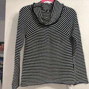 Giorgio Armani striped Cowl Neck Top with rope detail